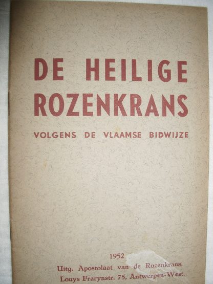 De heilige rozenkrans volgens de Vlaamse bidwijze