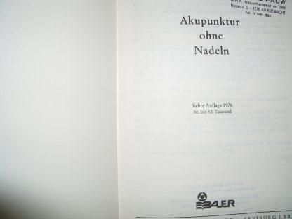 Akupunktur ohne Nadeln